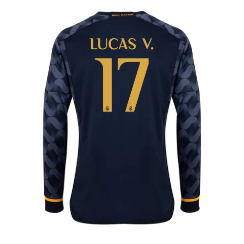 Pánský Fotbalový dres Real Madrid Lucas Vazquez #17 2023-24 Venkovní Dlouhý Rukáv